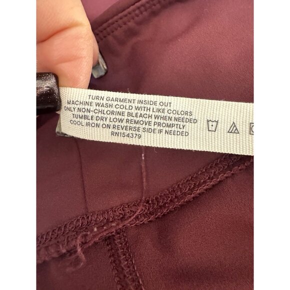 Aeropostale Womens Large Burgundy Air Soft High‑Rise Cinch Flare Leggings Street - Picture 7 of 11